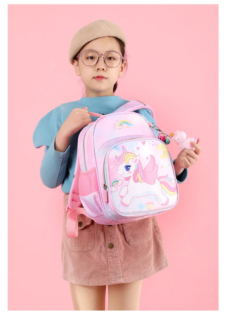 New Unicorn Backpack For Girls Cartoon Pink Princess School Bags Kids Satchels Kindergarten Bookbag Mochila Infantil Escolar
