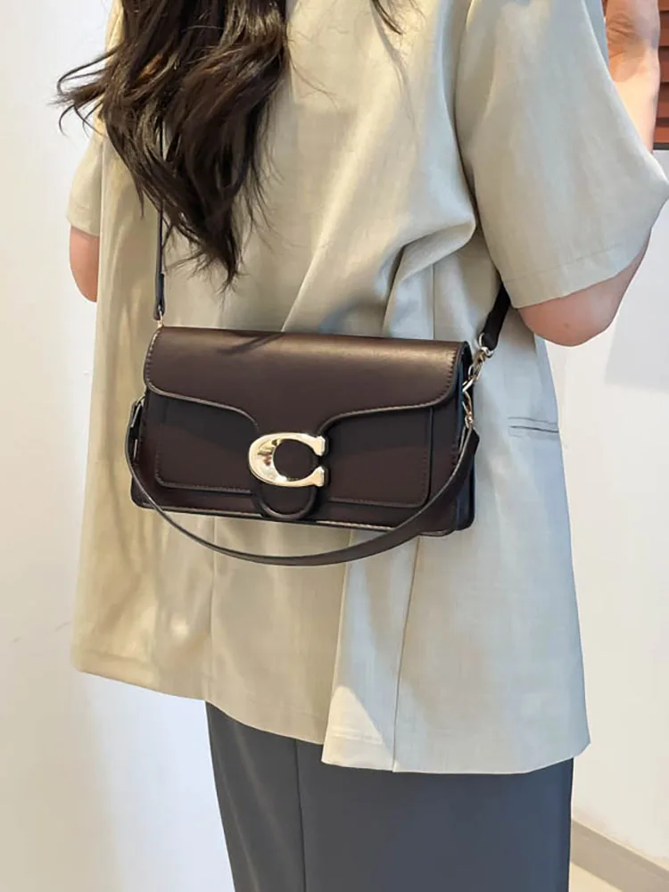 New Niche Women's 2026 Textured Solid Color Simple Stylish Unique Small Square Commuting Shoulder Bag For Women