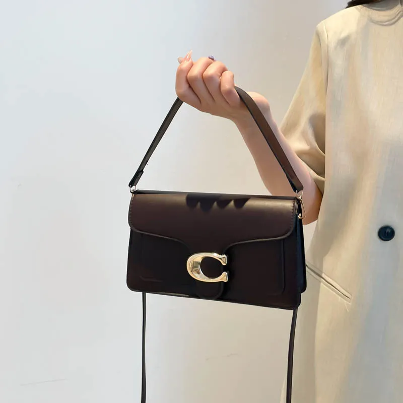 New Niche Women's 2026 Textured Solid Color Simple Stylish Unique Small Square Commuting Shoulder Bag For Women