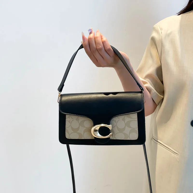 New Niche Women's 2026 Textured Solid Color Simple Stylish Unique Small Square Commuting Shoulder Bag For Women
