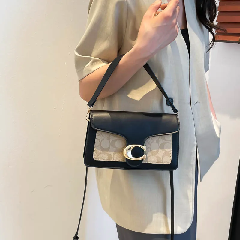 New Niche Women's 2026 Textured Solid Color Simple Stylish Unique Small Square Commuting Shoulder Bag For Women