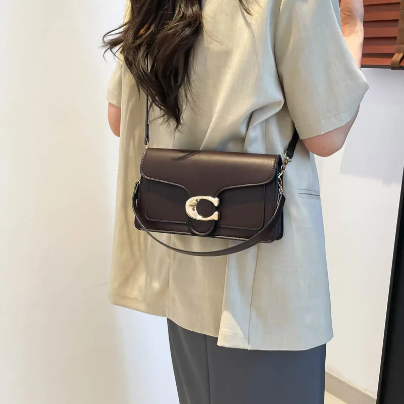 New Niche Women's 2026 Textured Solid Color Simple Stylish Unique Small Square Commuting Shoulder Bag For Women
