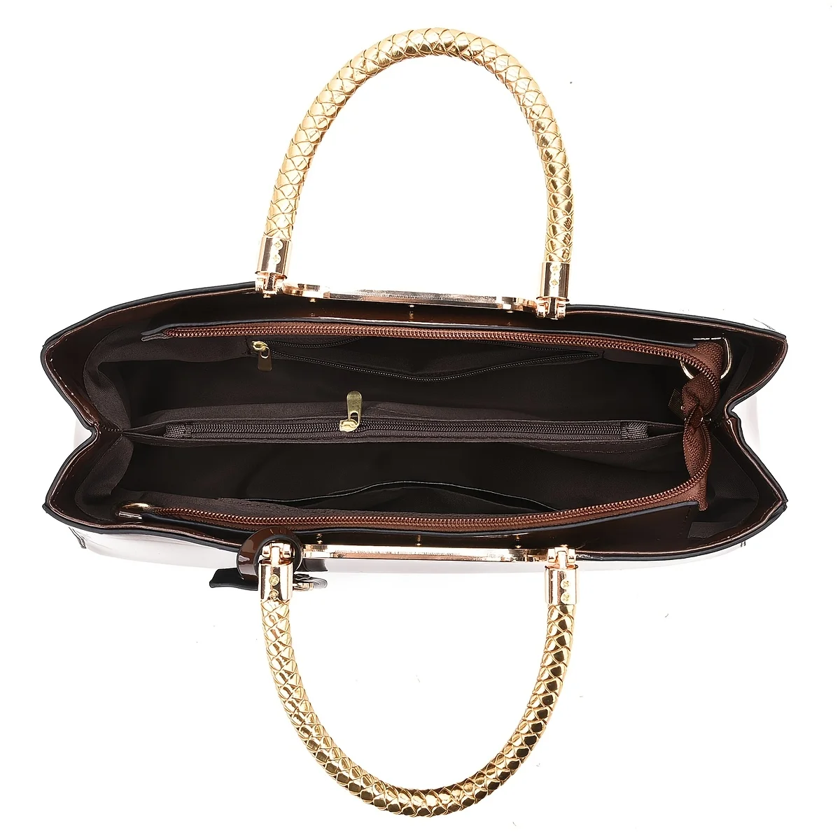Women's Glossy PU Leather Shoulder Handbag Wedding Clutch Bridal Party Evening Bag