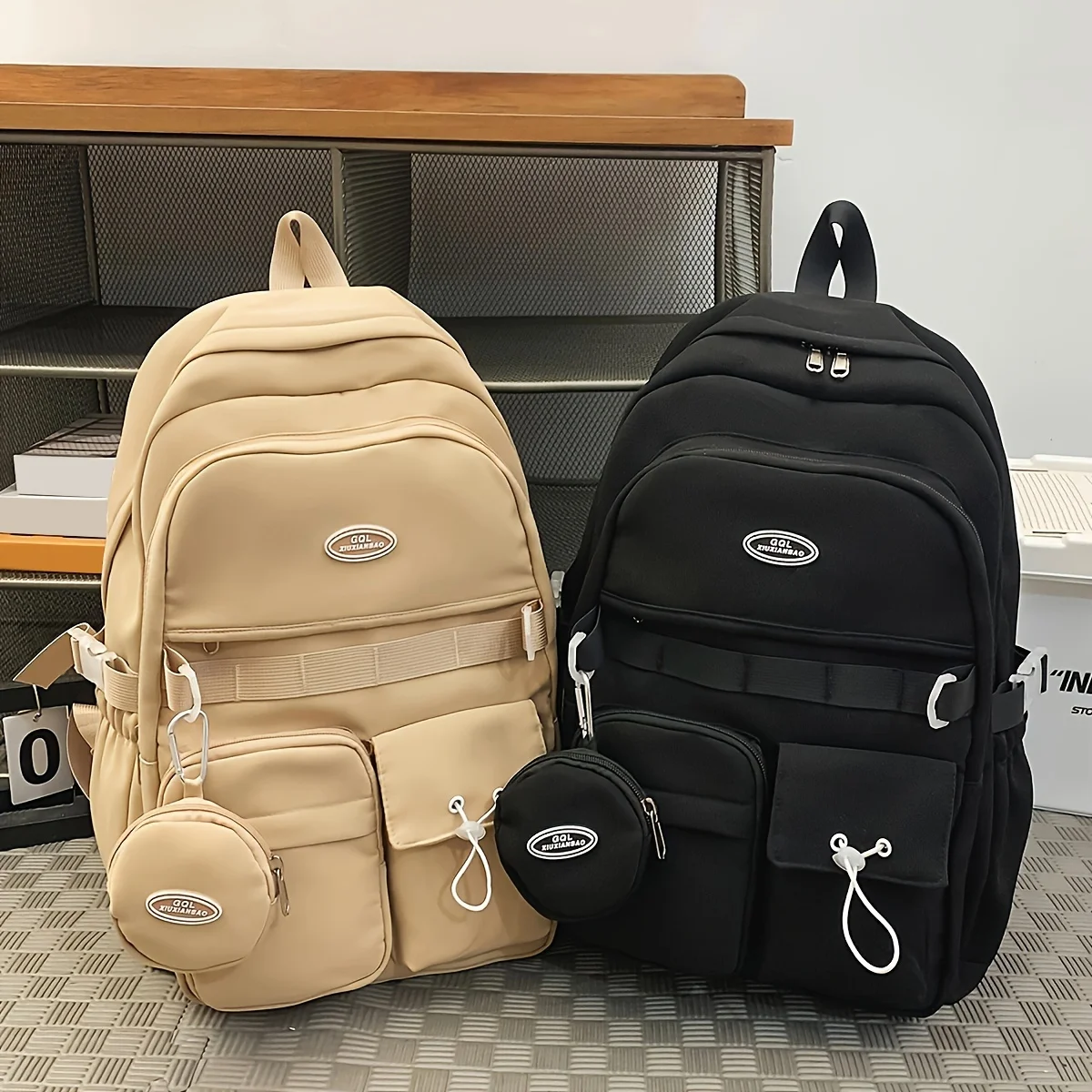 Backpack Simple Large Capacity Sports Travel Backpack Junior High School Leisure Backpack Tutorial Bag