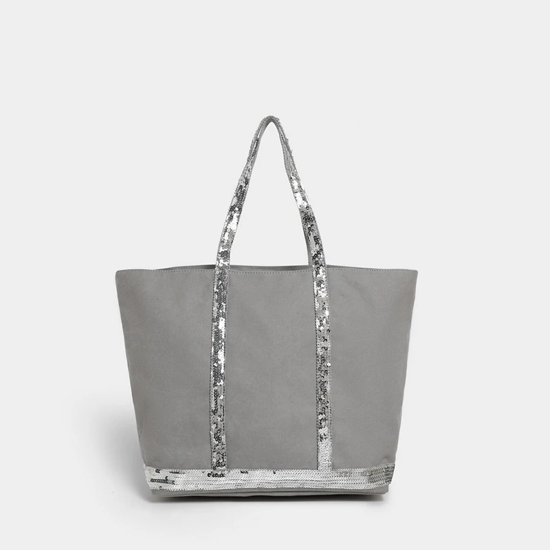 2025 Women's New Retro Shoulder Crossbody Bag Casual Handbag Canvas Shoulder Bag Sequin Large Capacity Tote Bag