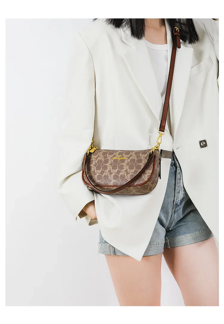 2026Vintage Elegant Women Underarm Crossbody Bag High Grade Leather Designer Shoulder Handbag For Ladies