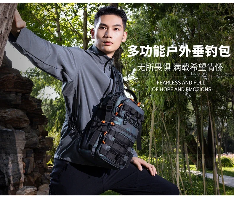Fishing Lure Tackle Backpack With Rod Holder High Quality Mountaineering Bag Outdoor Tactical Backpacks Waterproof Trekking Bag