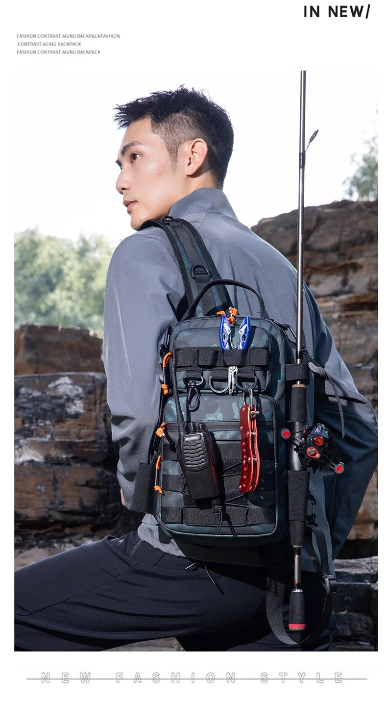 Fishing Lure Tackle Backpack With Rod Holder High Quality Mountaineering Bag Outdoor Tactical Backpacks Waterproof Trekking Bag