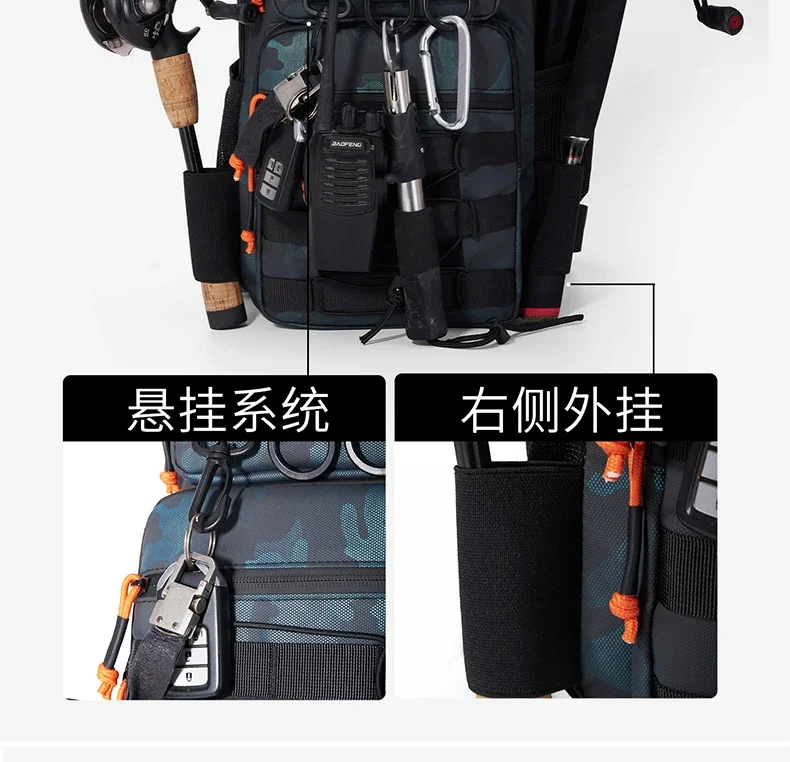 Fishing Lure Tackle Backpack With Rod Holder High Quality Mountaineering Bag Outdoor Tactical Backpacks Waterproof Trekking Bag