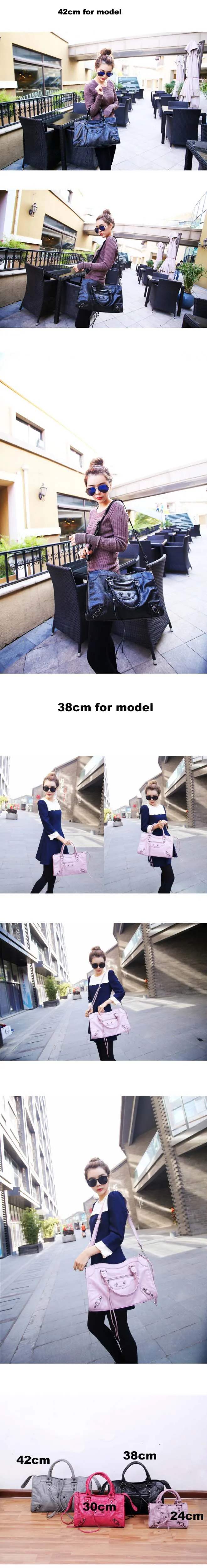 Women Motorcycle Tote Bag Large Capacity Shoulder Handbag Crossbody Bag Retro City Style Commuter Travel Bag