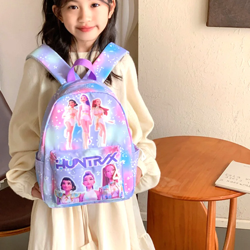 Rose Red 10-Inch Lightweight Backpack Rumi Mira Zoey Saja School Bag for Boys And Girls Moch