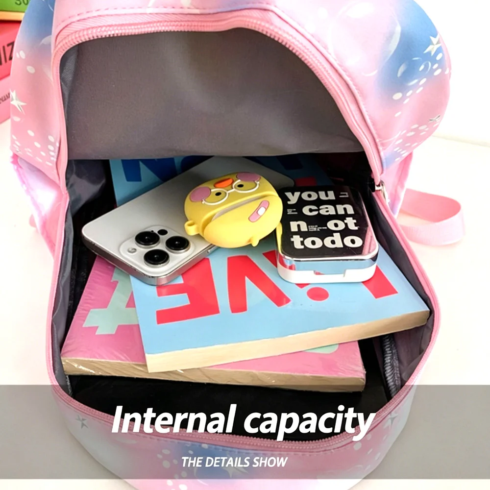 Rose Red 10-Inch Lightweight Backpack Rumi Mira Zoey Saja School Bag for Boys And Girls Moch