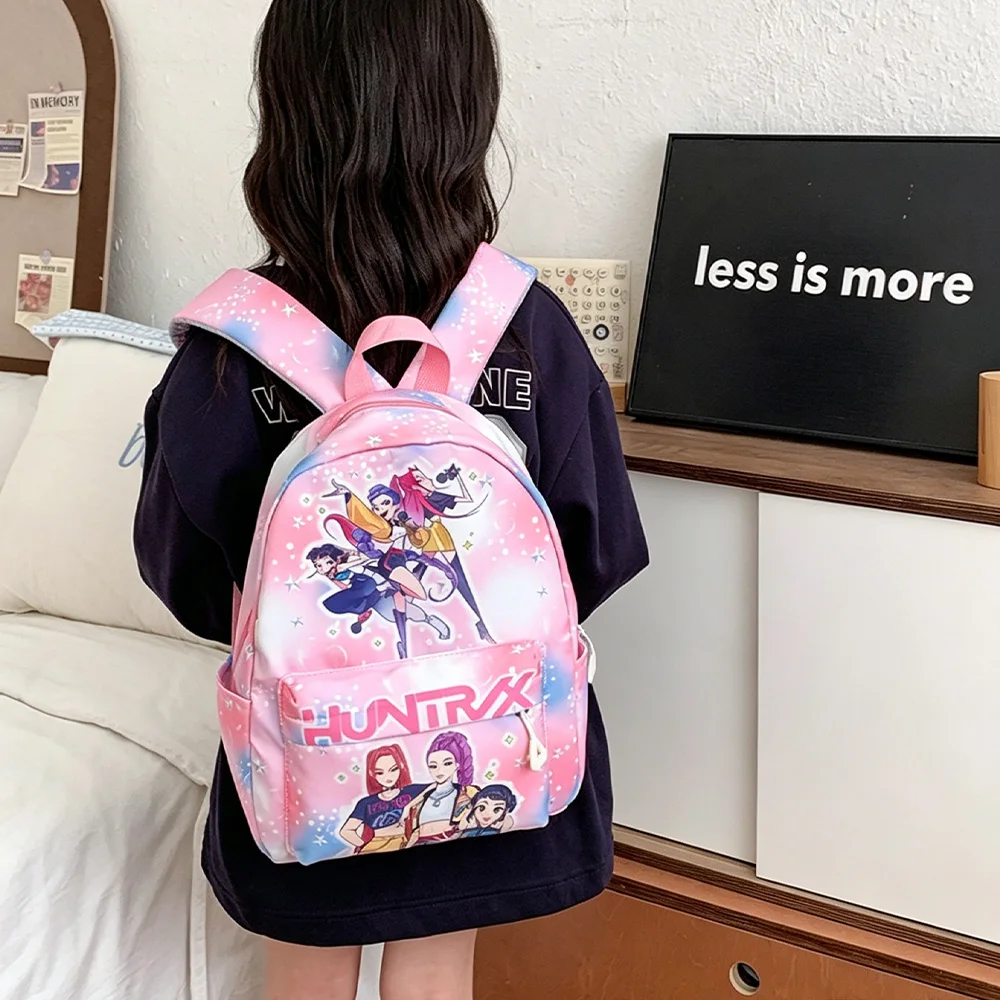 Rose Red 10-Inch Lightweight Backpack Rumi Mira Zoey Saja School Bag for Boys And Girls Moch