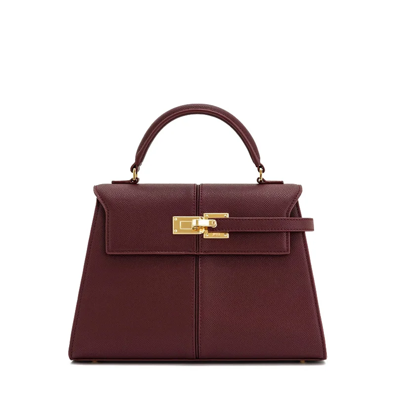JW PEI Elise Women's Handbag: Mini / Large Square Crossbody Purse - Designer Burgundy Vegan Leather Shoulder Bag