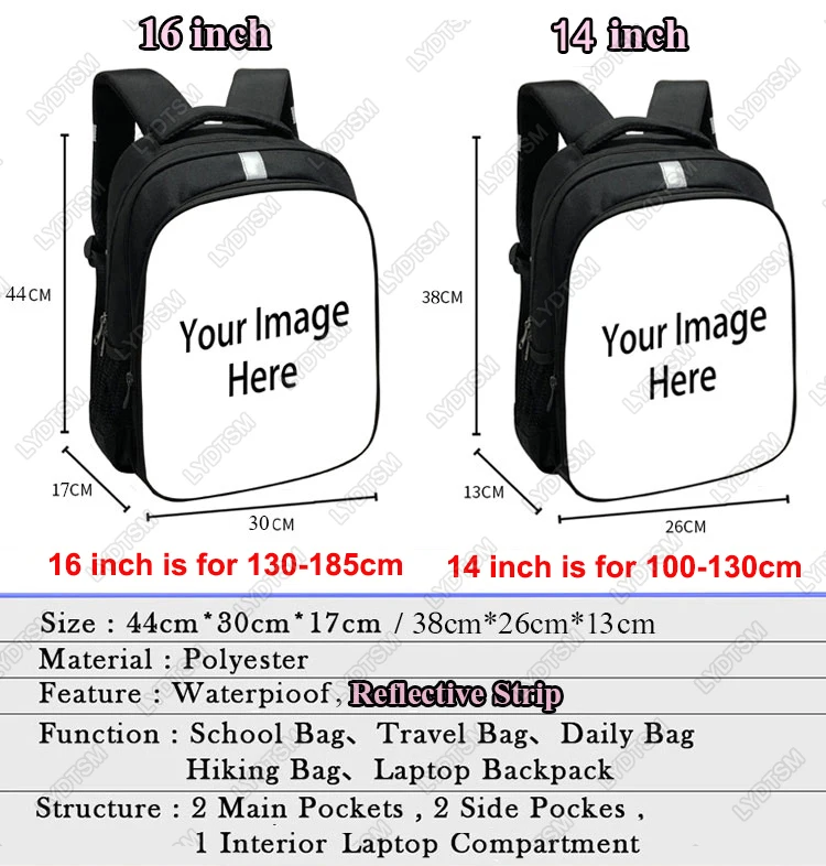 14/16 inch Manga Captain Tsubasa Backpack Men Rucksack Student School Bags for Teenager Daypack Laptop Backpacks Book Bag