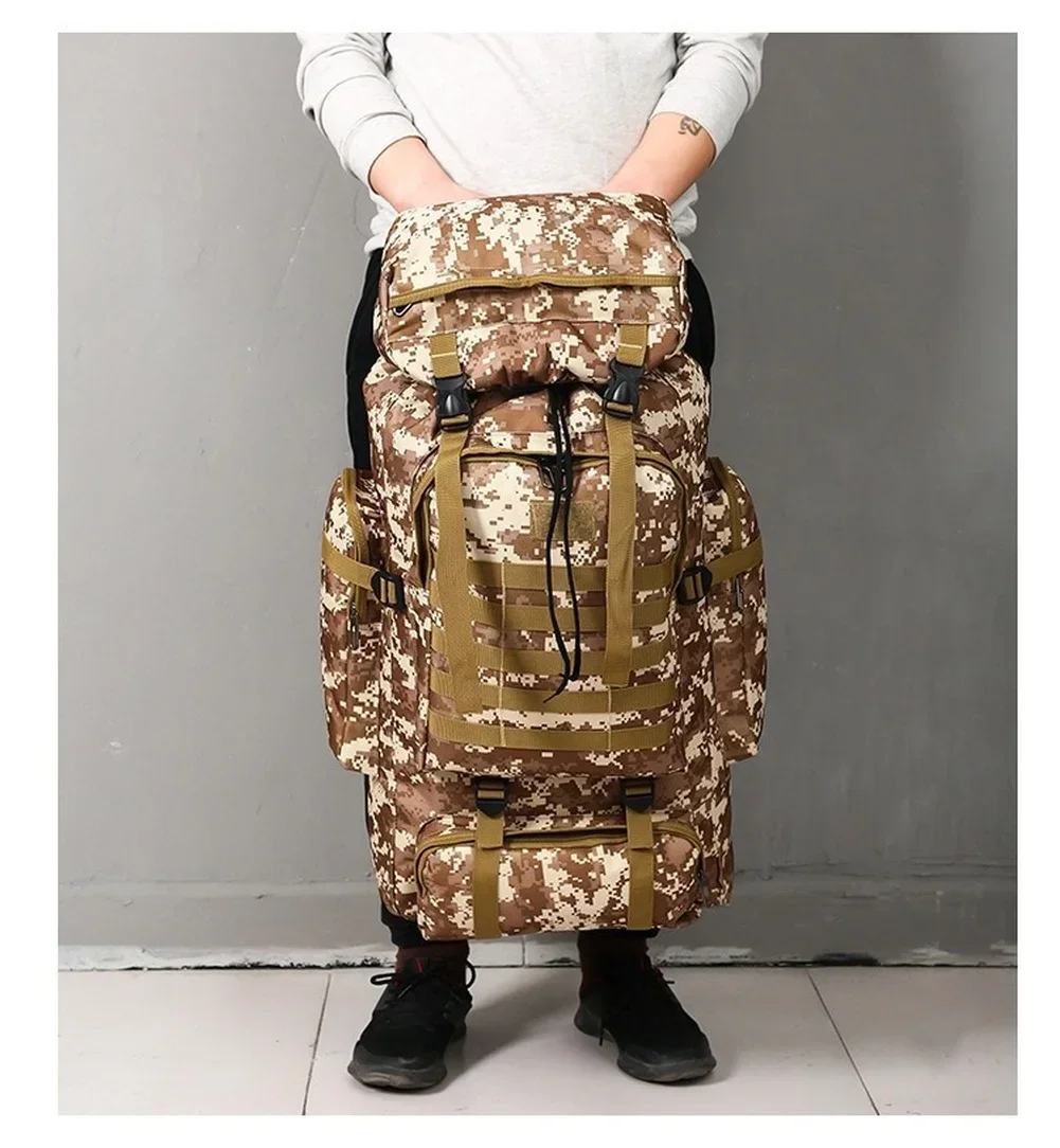 80L/100L Mountaineering Bag Climb Bag Tactical Backpacks Large Backpack Outdoors Hiking Camping Travel Bags