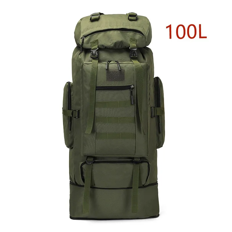 80L/100L Mountaineering Bag Climb Bag Tactical Backpacks Large Backpack Outdoors Hiking Camping Travel Bags