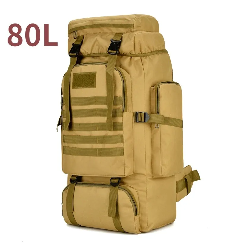 80L/100L Mountaineering Bag Climb Bag Tactical Backpacks Large Backpack Outdoors Hiking Camping Travel Bags