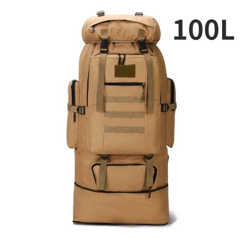 80L/100L Mountaineering Bag Climb Bag Tactical Backpacks Large Backpack Outdoors Hiking Camping Travel Bags