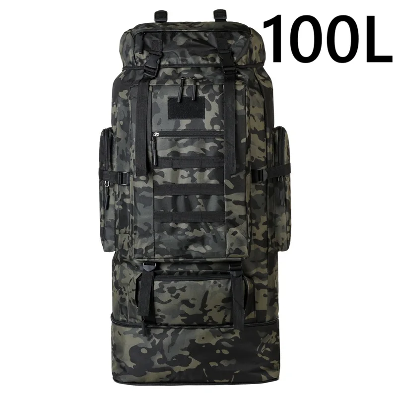 80L/100L Mountaineering Bag Climb Bag Tactical Backpacks Large Backpack Outdoors Hiking Camping Travel Bags
