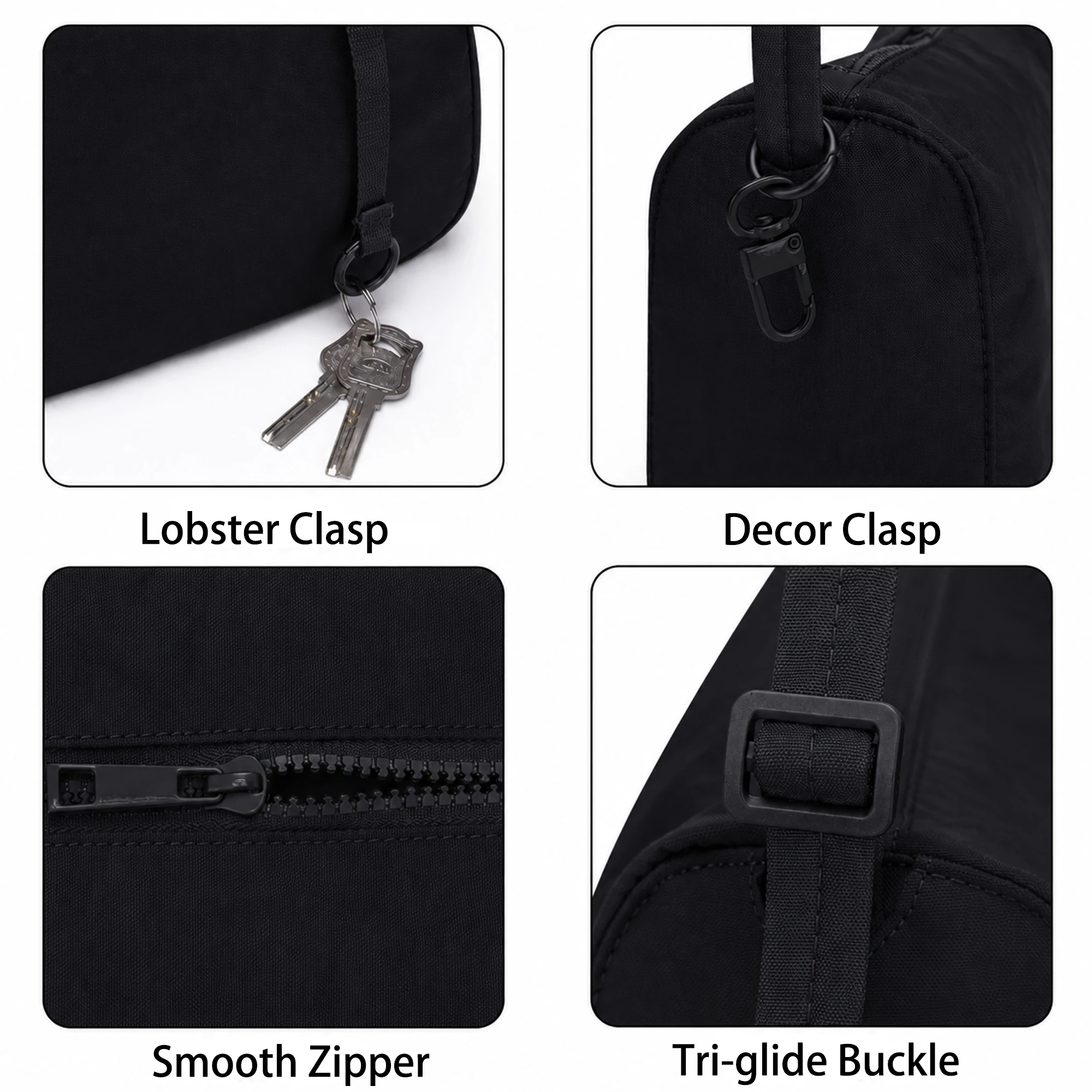 Nylon Mini Loaf Bag Fashion Large Capacity Women Nylon Bowler Bag Trendy Commuting Shoulder Bags Shopping Crossbody Pack