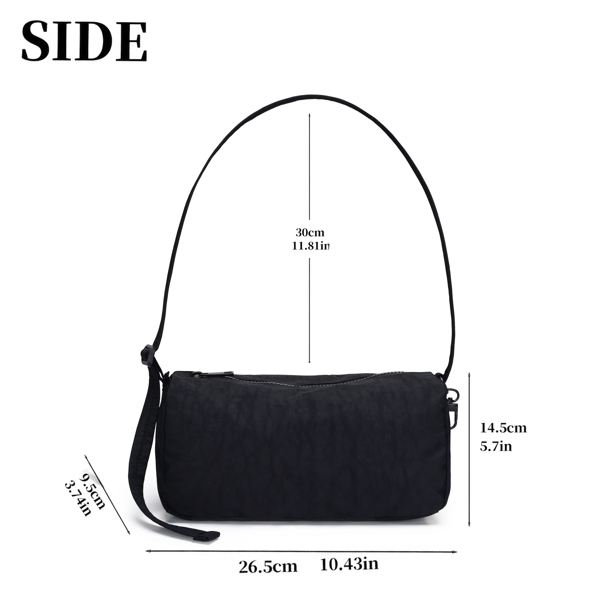 Nylon Mini Loaf Bag Fashion Large Capacity Women Nylon Bowler Bag Trendy Commuting Shoulder Bags Shopping Crossbody Pack