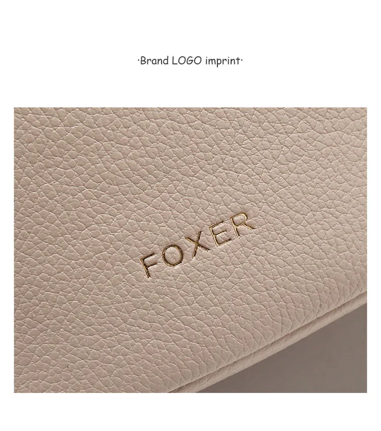 FOXER Brand Chic Mini Cellphone Bag Women's Shoulder Bag PU Leather Fashion Girl's Travel Small Crossbody Bag Purse