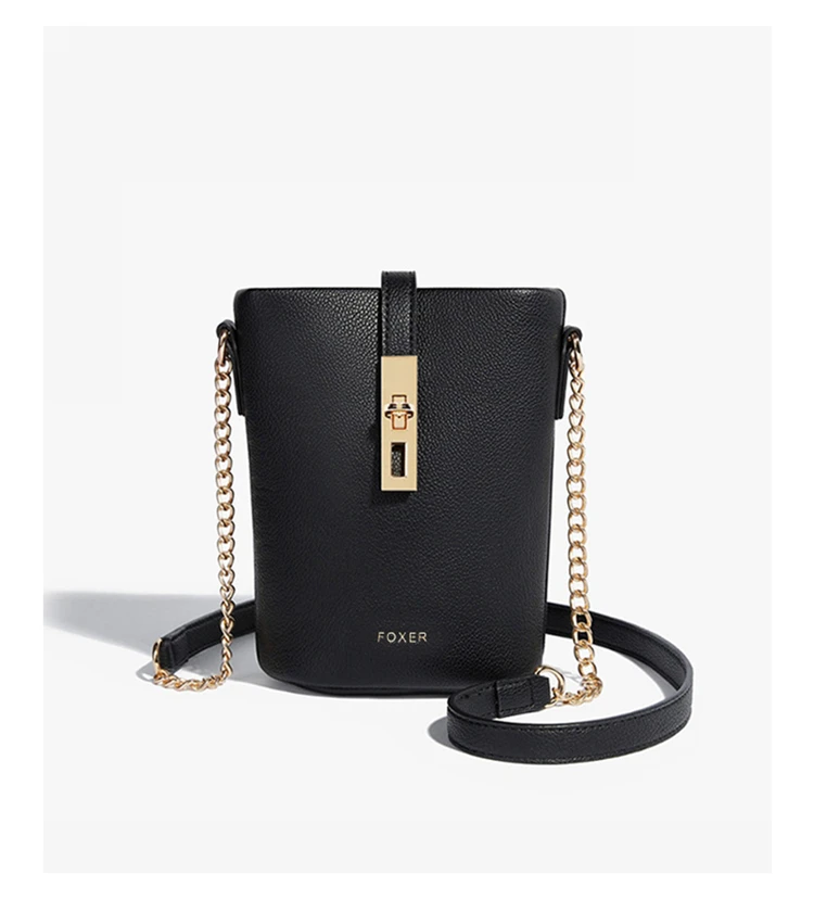 FOXER Brand Chic Mini Cellphone Bag Women's Shoulder Bag PU Leather Fashion Girl's Travel Small Crossbody Bag Purse