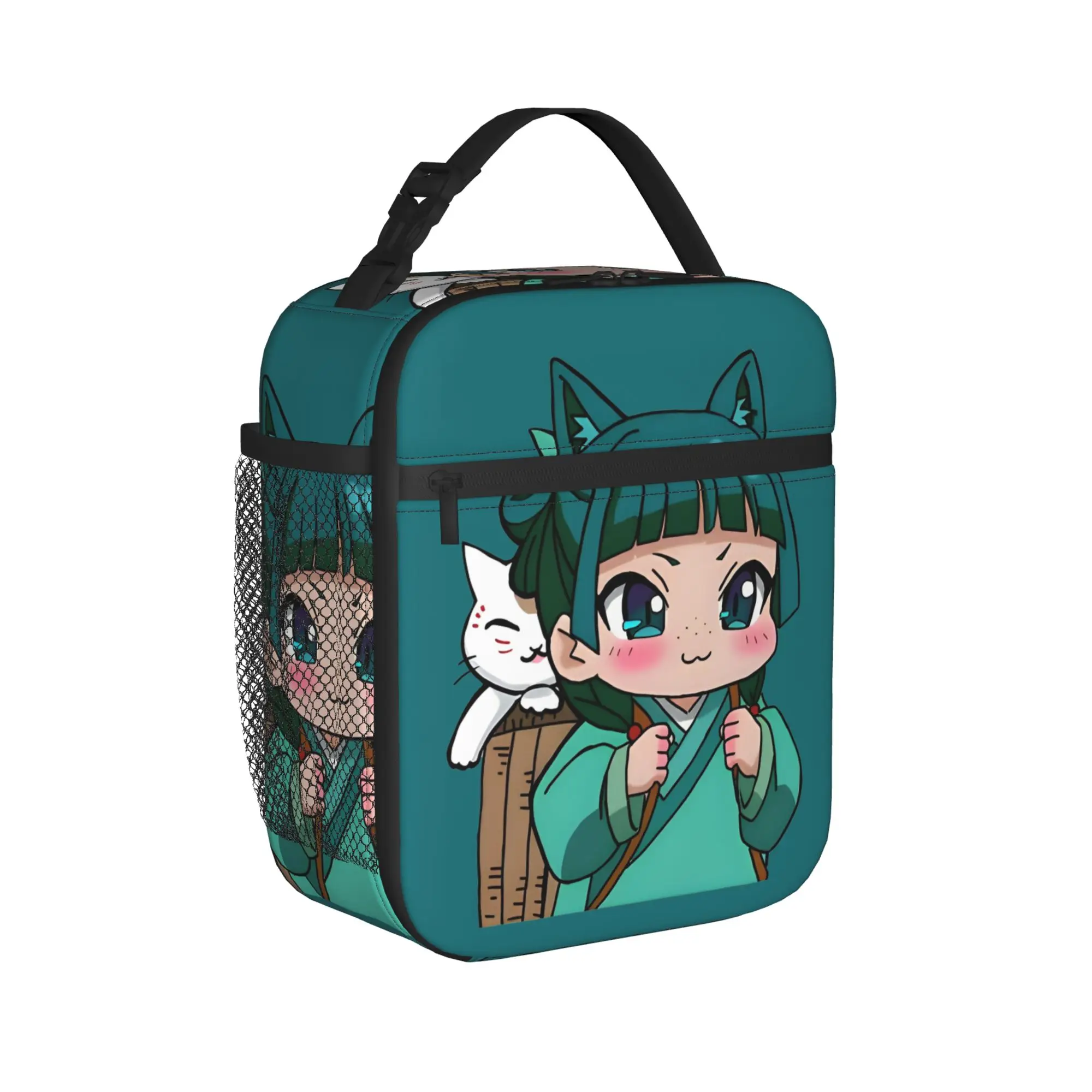 Maomao Chibi Insulated Lunch Bag Thermal Bag Reusable,Lunch Container The Apothecary Diaries Portable Tote Lunch Box Food Bag