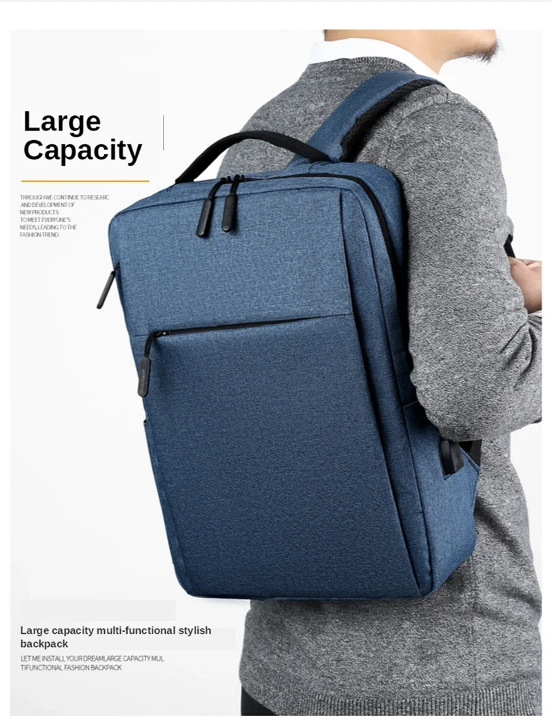 15.6 Inch Laptop Men Backpack Nylon Travel Male Laptop Backpack Usb Charging Computer School Backpacks Waterproof Bag for Men