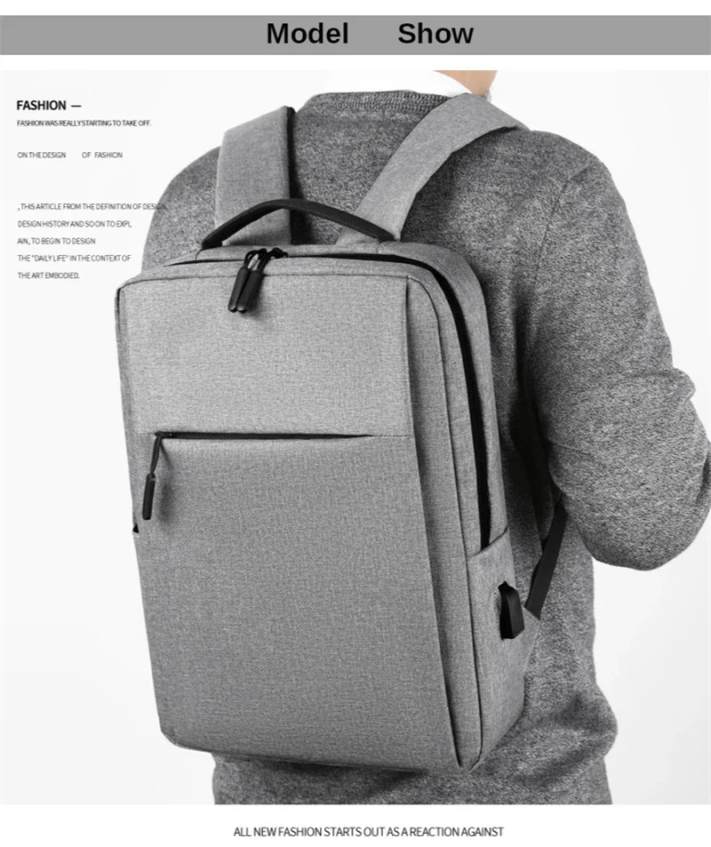 15.6 Inch Laptop Men Backpack Nylon Travel Male Laptop Backpack Usb Charging Computer School Backpacks Waterproof Bag for Men