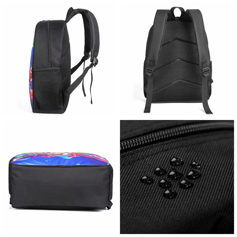 Football Ronaldos Backpack Student 3D Cr7 Printing 16inch School Bags Boy Man Outdoor Sports Rucksack Large Travel Knapsack Gift