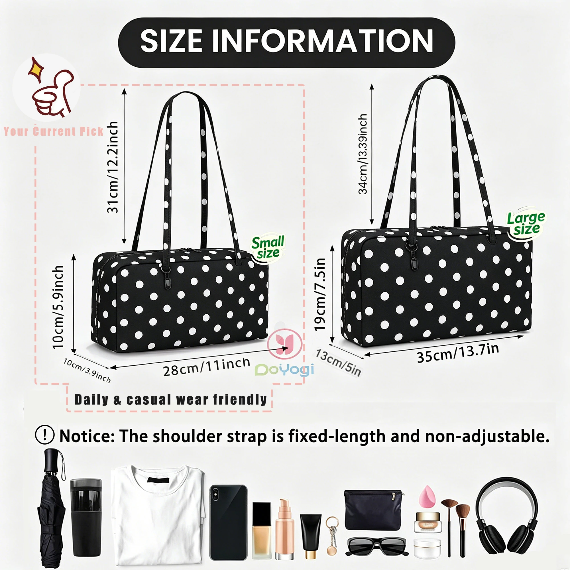 Polka Dot Leopard Print Nylon Shoulder Bag with Pendant Korean Tote Bag Women Casual Boston Bowling Bag Large Capacity Travel