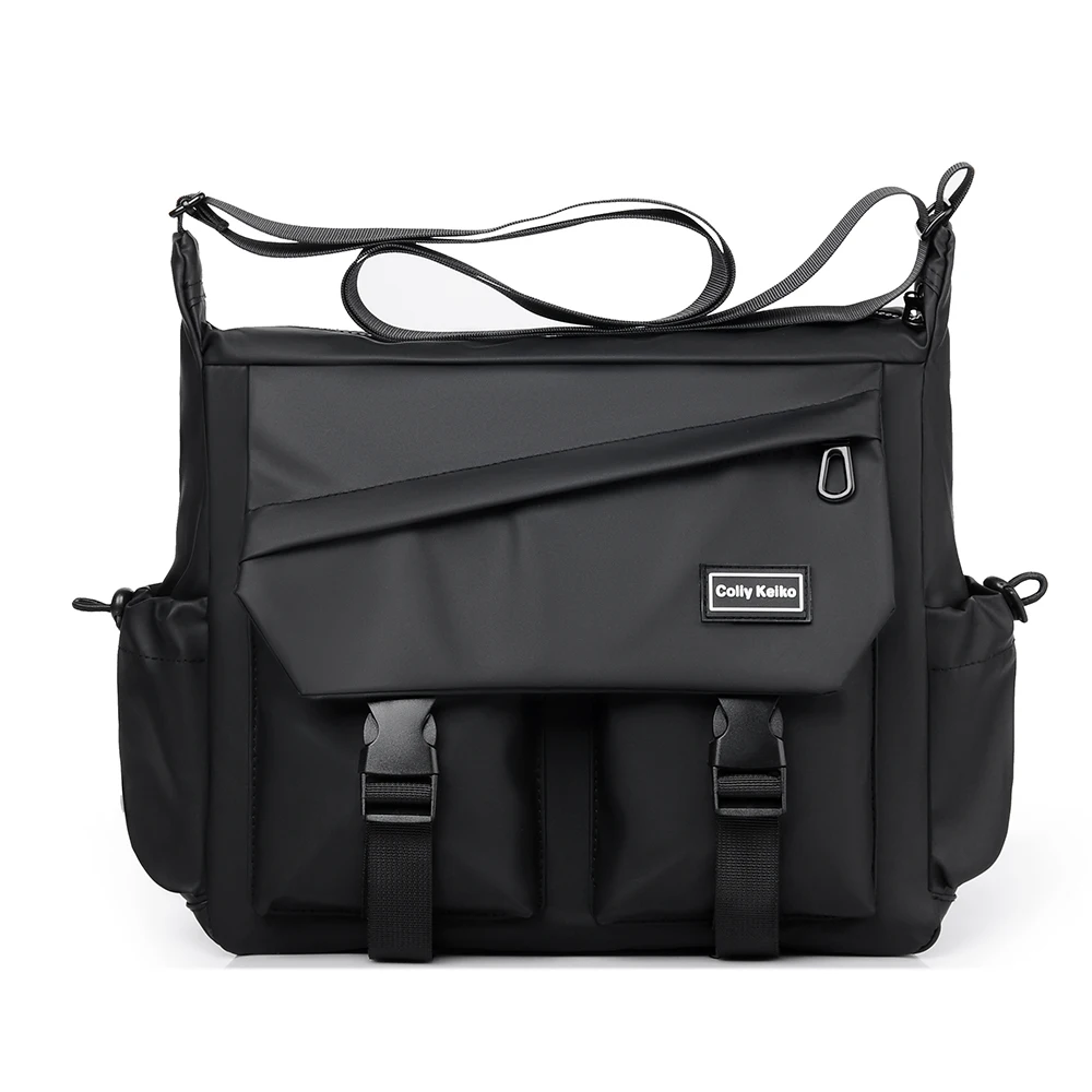 Fashionable Men's Shoulder Bag Multi Layer Mailman Bag Business Travel Crossbody Bag Suitable for Daily Commuting Business