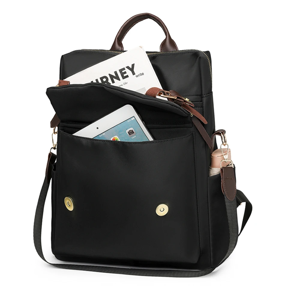 Fashion Rucksack Women Shoulder Bag High Quality Waterproof Nylon Back Pack Purse Large Capacity Backpack for College Students