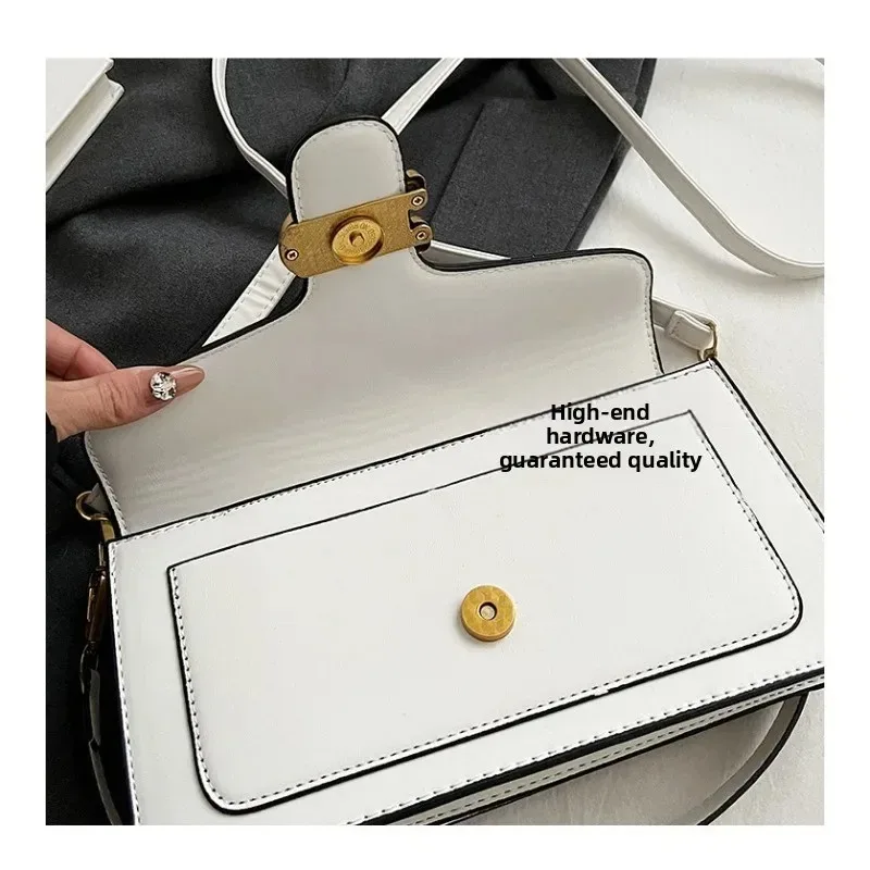 2026 New Arrival Ladies Small Square Handbag, Premium Texture Solid Color Multi‑Pocket Shoulder Purse for Daily Commuter