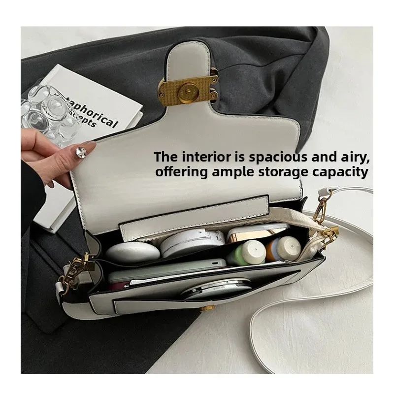 2026 New Arrival Ladies Small Square Handbag, Premium Texture Solid Color Multi‑Pocket Shoulder Purse for Daily Commuter