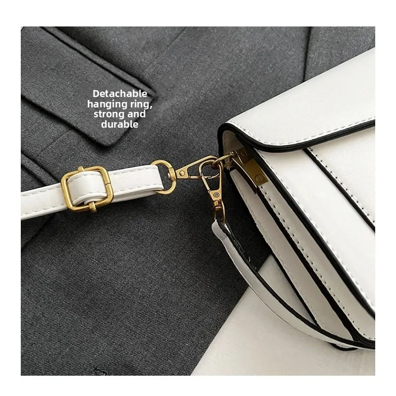 2026 New Arrival Ladies Small Square Handbag, Premium Texture Solid Color Multi‑Pocket Shoulder Purse for Daily Commuter