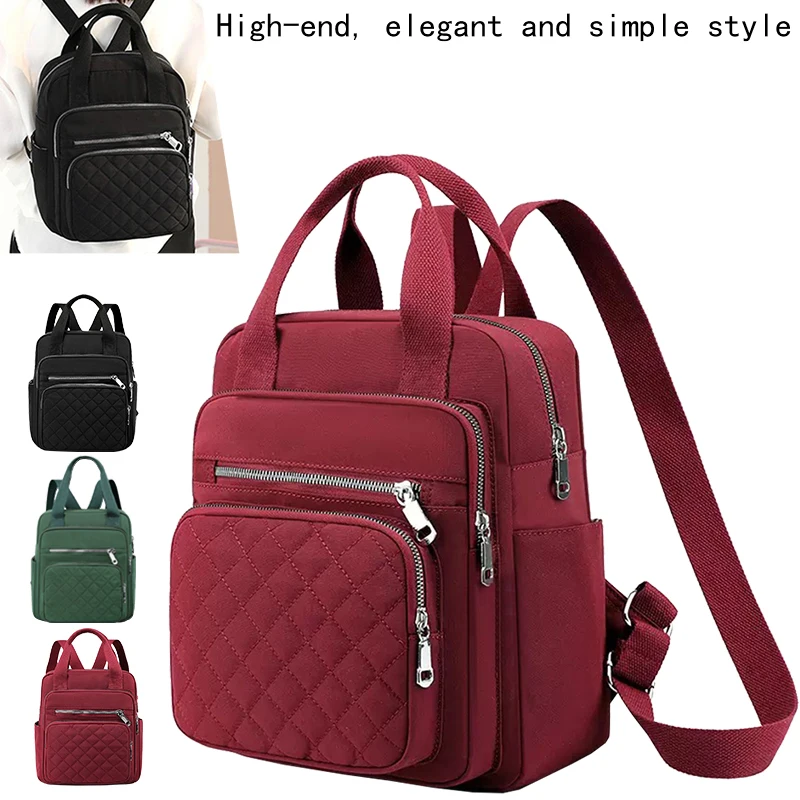 Everyday Versatile Quilted Womens Backpack Trendy Compact Design, Practical Multi-compartment for Weekend Short Trips