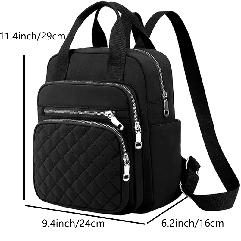 Everyday Versatile Quilted Womens Backpack Trendy Compact Design, Practical Multi-compartment for Weekend Short Trips