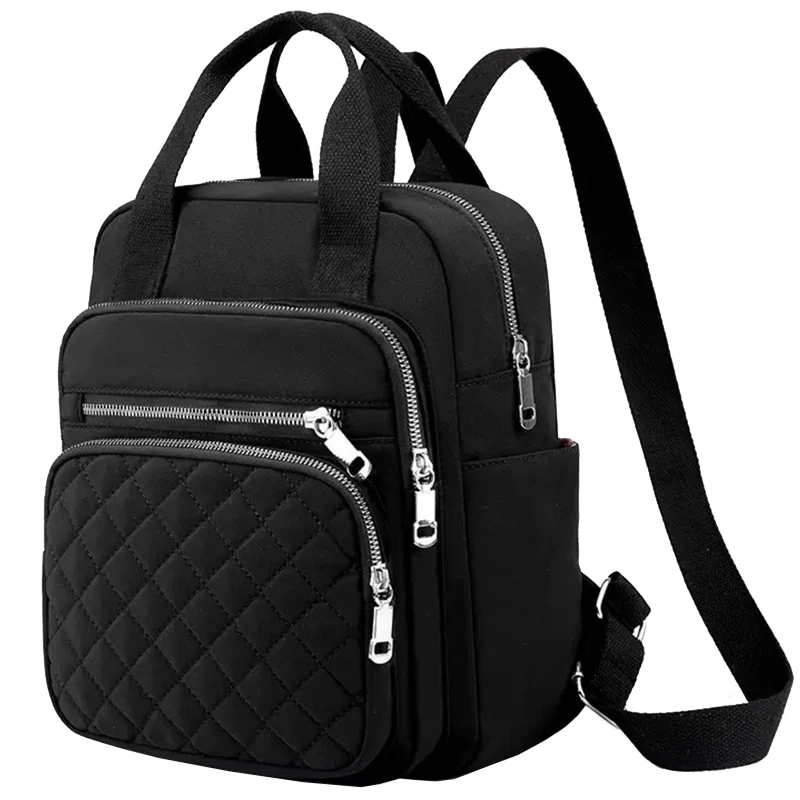 Everyday Versatile Quilted Womens Backpack Trendy Compact Design, Practical Multi-compartment for Weekend Short Trips