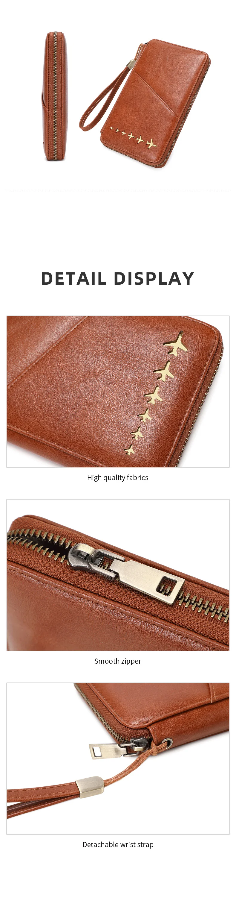 New Family Passport Holder Wallet RFID Blocking Travel Document Storage Bag Women Men Multifunctional PU Leather Passport Wallet