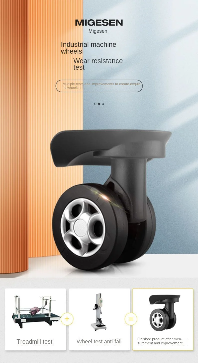 1 Pair of Universal Luggage Wheel Replacement Silent Balanced Wear-Resistant High Quality Universal Caster Luggage Accessories