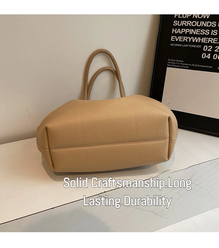Luxury Fashion Niche Design Soft PU Leather Tote Bag Spacious Capacity Women's Shoulder Bag Crossbody Bag Commuting Travel