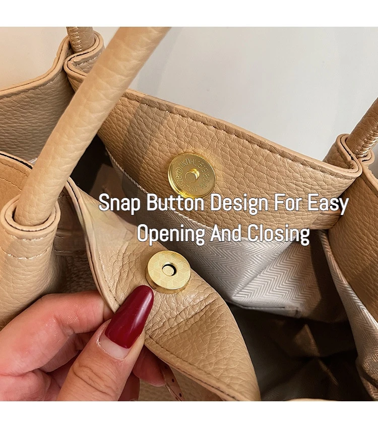 Luxury Fashion Niche Design Soft PU Leather Tote Bag Spacious Capacity Women's Shoulder Bag Crossbody Bag Commuting Travel