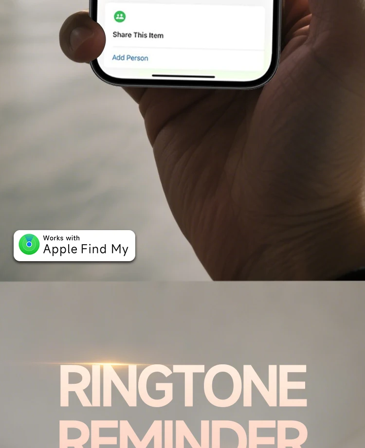 Built-in AirTag Chips, Holds 2-3 Keys, Car Key Chains with GPS Tracker, Key Finder, Key Holder for Men and Women, (iOS Only)