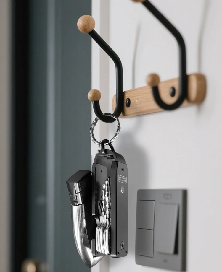 Built-in AirTag Chips, Holds 2-3 Keys, Car Key Chains with GPS Tracker, Key Finder, Key Holder for Men and Women, (iOS Only)