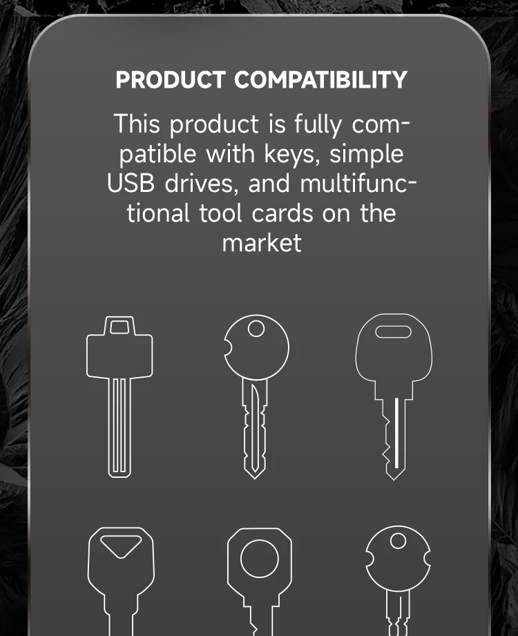 Built-in AirTag Chips, Holds 2-3 Keys, Car Key Chains with GPS Tracker, Key Finder, Key Holder for Men and Women, (iOS Only)