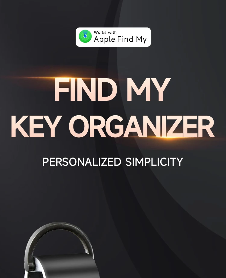 Built-in AirTag Chips, Holds 2-3 Keys, Car Key Chains with GPS Tracker, Key Finder, Key Holder for Men and Women, (iOS Only)