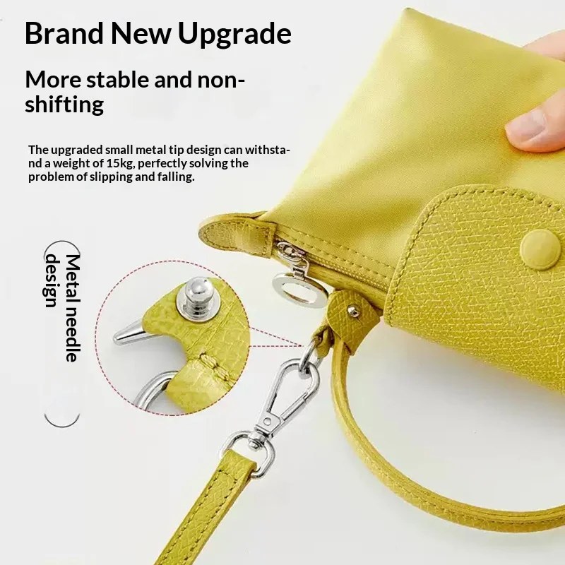 New Leather Bag Strap For Longchamp Mini Lime Durable Fashion Without Punching Modification Bag Accessories